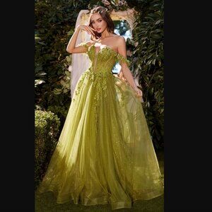 Off-Shoulder Prom Ball Gown: Andrea and Leo A1237